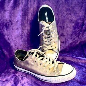 Converse Allstars, women’s size 8, pewter/goldish color